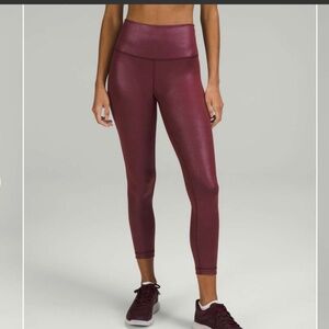 NWT Lululemon Wunder Train High-Rise Tight 25" *Foil